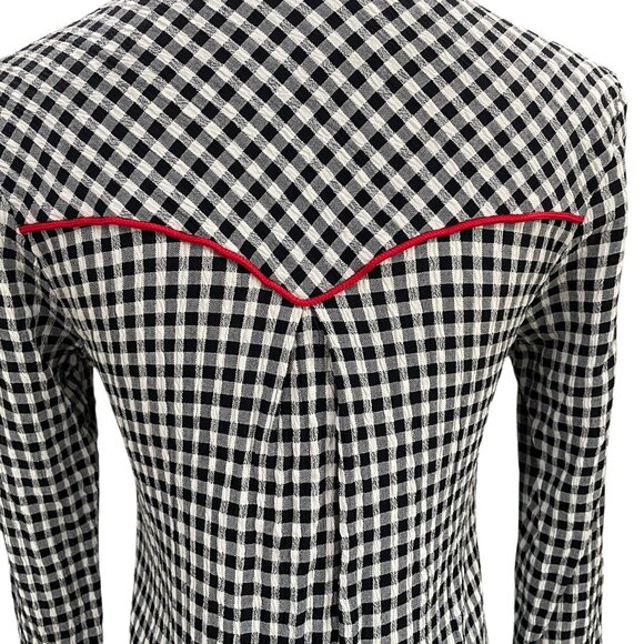Lady Reiner Cowgirl Couture Gingham Blouse XS Western Retro Cottagecore Chic - Picture 10 of 10